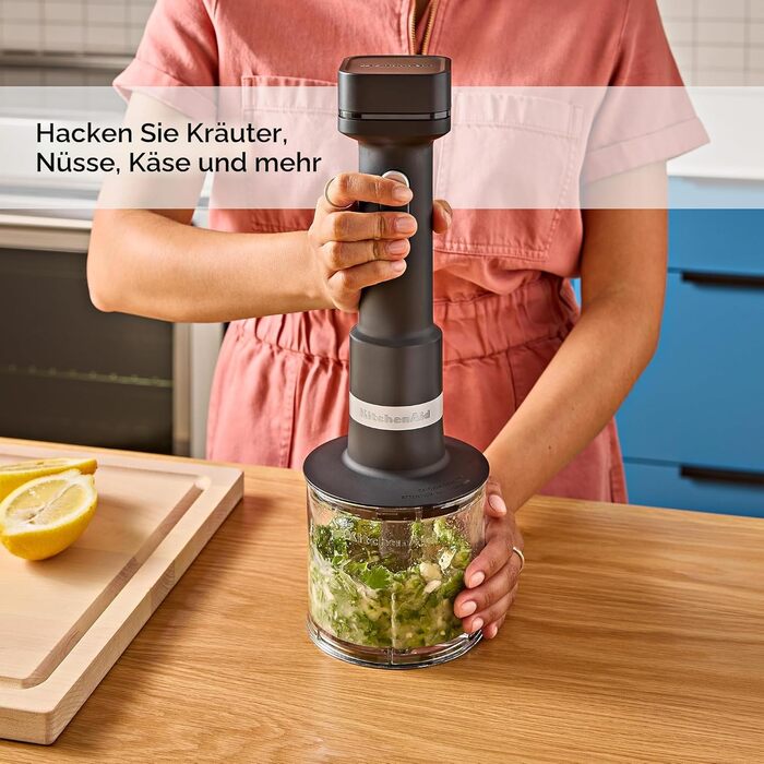 Погружний блендер KitchenAid Go KHBRV05BM з насадками, акумулятор продається окремо