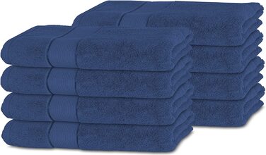 Набір рушників BANANALU 8 шт 100% бавовна 50x100 см, 450 г/м², темно-синій Twilight Blue, висока якість