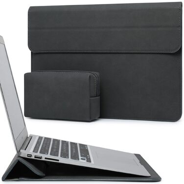Чохол-сумка HYZUO для ноутбука MacBook 15 дюймів зі стійкою, Space Gray (Космічний сірий)
