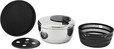 Салатниця-центрифуга WMF Gourmet, 25.4 см, Cromargan нержавіюча сталь, сіточковий кошик, придатна для миття в посудомийній машині