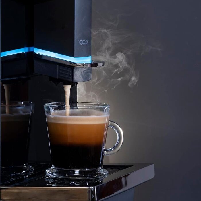 Кавомашина автоматична Cecotec Cremmaet Touch OCS 1450W з TFT-екраном та системою Thermoblock, 15 bar, 1.5л резервуар для води, 290г для кавових зерен, 600мл для молока, автоматичне очищення