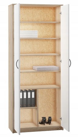 Шафа-гардероб Bestseller Patryk R004, 74x180x35 см, білий / дуб сонома