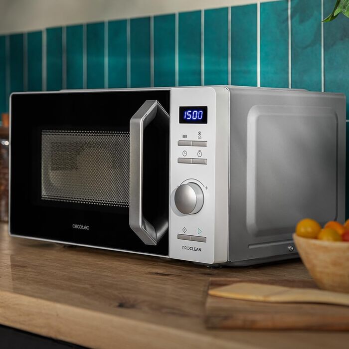 Мікрохвильова піч Cecotec Proclean 5010 Inverter White, 700 Вт, 19 л, 5 режимів, 8 програм, таймер 30 хв, звуковий сигнал, тарілка 245 мм