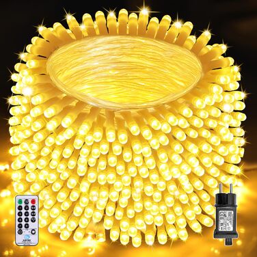 Світлодіодна гірлянда Auriostar для вулиці 20м, 400 LED, тепло-біле світло, мережева