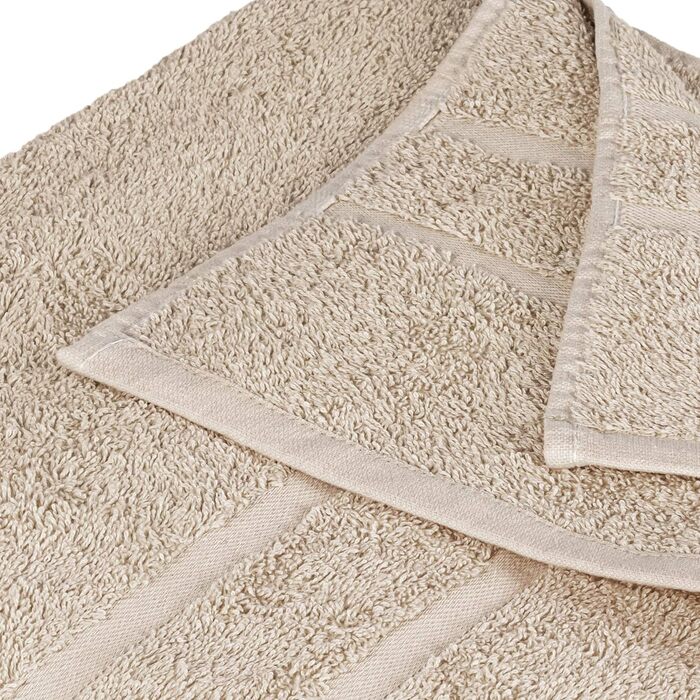Преміум рушники для ванни StickandShine, 100x150 см, 5 шт, 100% бавовна, 500 г/м², кремово-пісочний, махрові