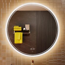 LED дзеркало для ванної кімнати KWW: регульована колірна температура, протитуманне покриття, диммування, 60x60 см
