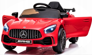 Дитячий електромобіль Mercedes AMG GTR зі шкіряним салоном, EVA