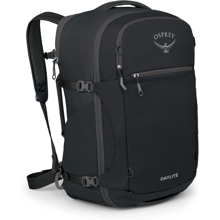 Рюкзак для подорожей Osprey Daylite Carry-On 44 л, чорний, міцний та легкий, ручна поклажа