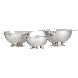 Набір мисок LE CREUSET 3 шт. з нержавіючої сталі з кришкою, 41901000010000 | Миски та сита