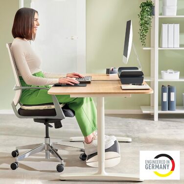 Підставка для ніг Leitz Ergo Cosy, сіра, для офісу, з підставкою для зап'ястя, сіра, 53710089