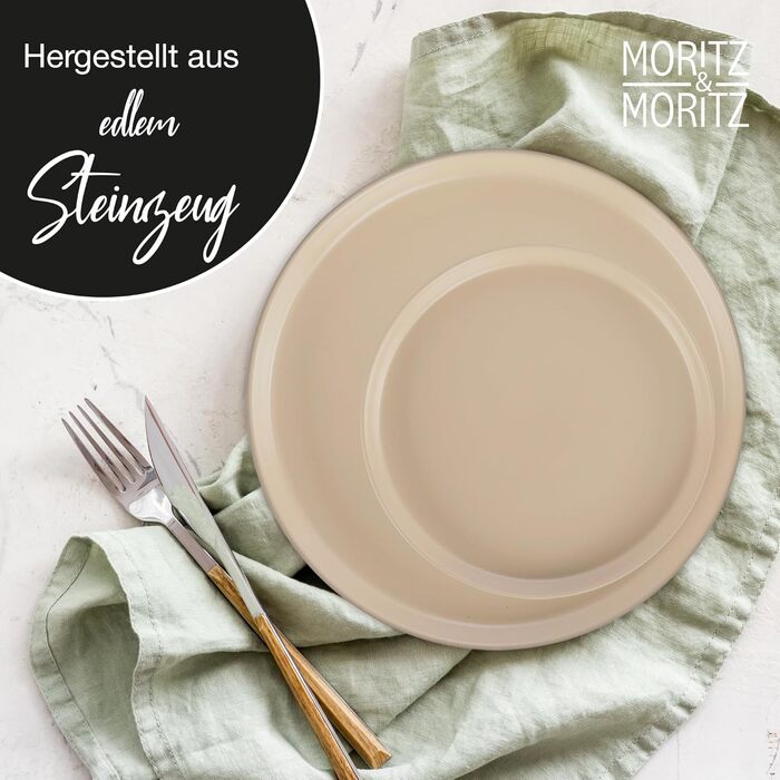 Набір кавових чашок Moritz & Moritz NORDIC, 6 шт., 300 мл, кераміка, бежевий, 48 предметів