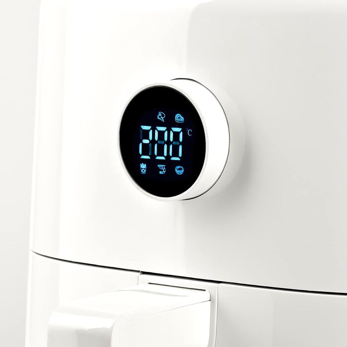 Аерофритюрниця Girmi FG86 Ecofrit Easy на 5 літрів, 1400 Вт, 6 програм, дисплей з поворотним регулятором, таймер, книга рецептів