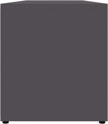 vidaXL ТВ тумба з дверцятами та полицями, сіра, 120x34x37 см, ДСП