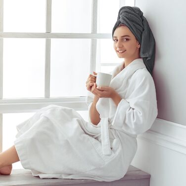 Набір рушників Utopia Towels 6 шт, 100% бавовна, 60x120 см, сірі, з петелькою для підвішування, м'які та вбираючі банні рушники