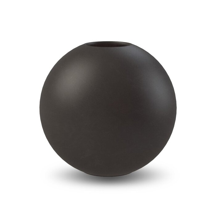 Ваза Cooee Design Ball чорна з порцеляни, ручної роботи, 10x10x9 см (HI-028-02-BK)