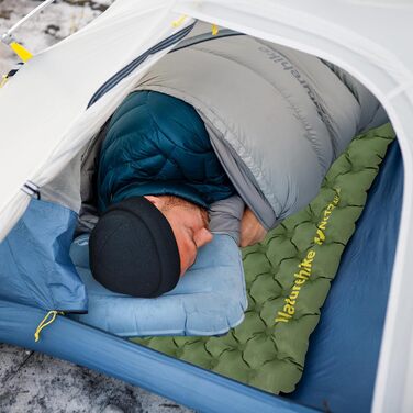 Самонадувний кемпінговий килимок Naturehike Thermal Serie 4.6R Ultralight для зими (-15°C), прямокутний, 196x64 см