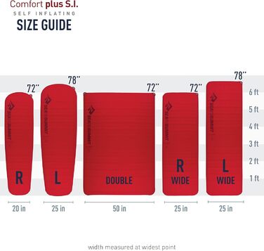 Самонадувний туристичний килимок Sea to Summit Comfort Plus S.I Sleep Mat (Regular, 198x63.5x7.6 см)