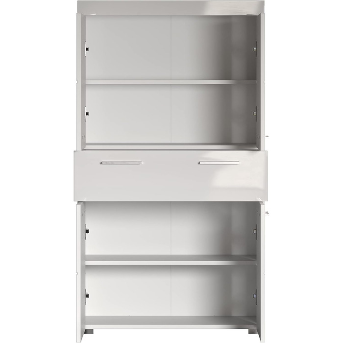 Пенал для ванної trendteam Amanda, білий глянець, 73x130x31 см