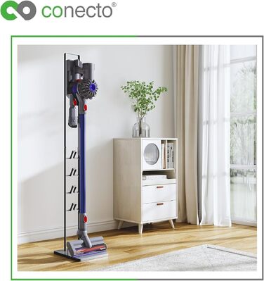 Універсальна підставка-тримач для пилососа Dyson (Gen5, V15, V12, V11, V10, V8, V7, V6) з органайзером для аксесуарів, чорна, Conecto Basic