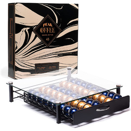 Організатор для капсул Nespresso Vertuo Peak Coffee з підставкою для кавомашини та скляною кришкою - на 45 капсул