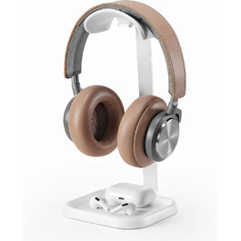 Підставка для навушників з поличкою, важка база, біла, для AirPods Max, Beats, Bose, Sennheiser, Sony, для геймерів