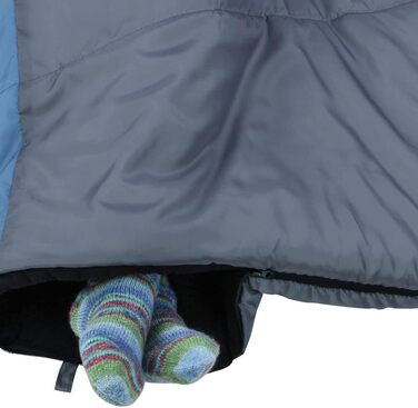 Двомісний спальний мішок your GEAR Sumatra Duo -7°C, 230x160 см, наповнювач 100% бавовна, синій/сірий, для кемпінгу