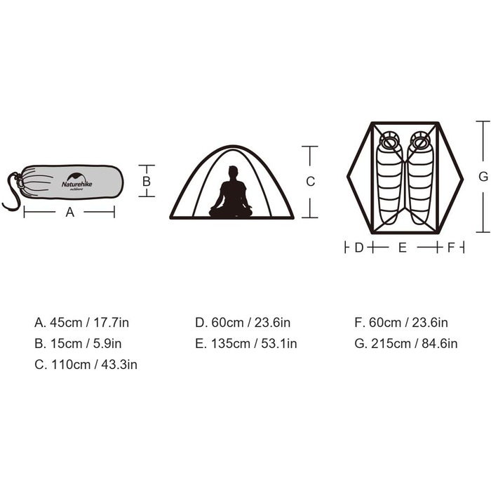 Двомісний намет Naturehike Star-River для походів, ультралегкий, водонепроникний, для кемпінгу та туризму