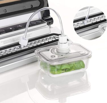 Набір вакуумних контейнерів CASO VacuBoxx E-Set з боросилікатного скла, 4 шт., міцні, герметичні, без BPA, термостійкі, для зберігання їжі, з налаштуванням дати