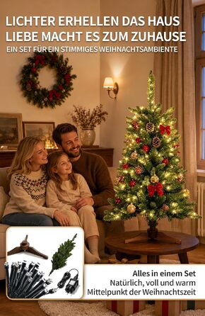 Штучна ялинка Menz Premium з LED-гірляндою, 90 см, стандартна якість (гарантія 10 років)