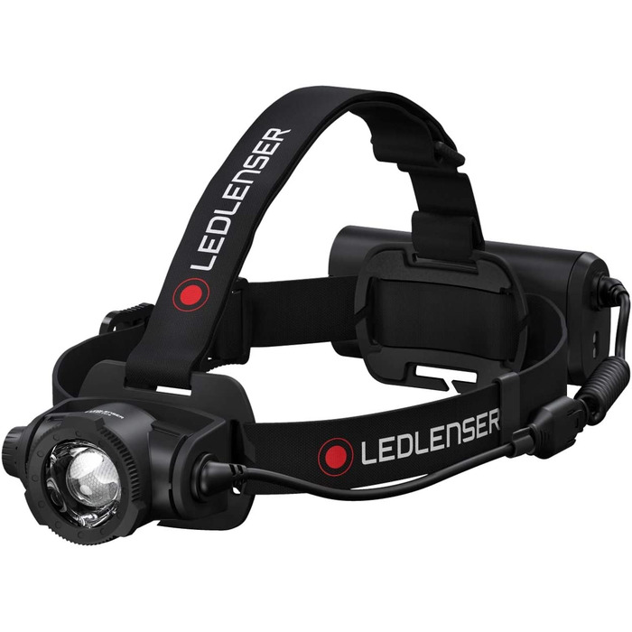 Налобний ліхтар Ledlenser H15R Core + ручний ліхтар P7R LED, 1000 люмен, акумуляторний, до 210 м, 40 годин, магнітна зарядка, комплект зі стінним кріпленням