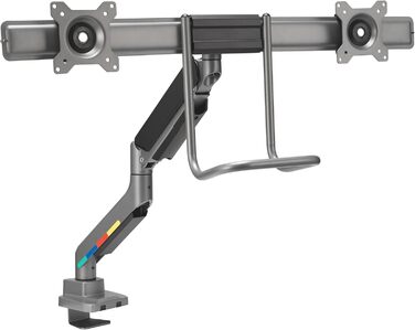 Кріплення для монітора Kensington SmartFit K59601WW (2 монітори, чорний) – регулювання висоти, VESA 75/100