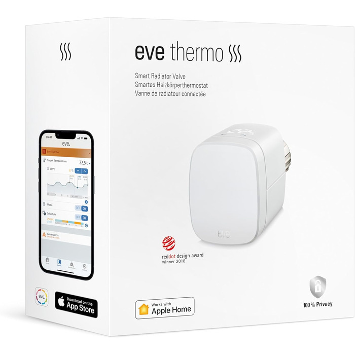Розумний термостат для радіатора Eve Thermo (Apple HomeKit), білий