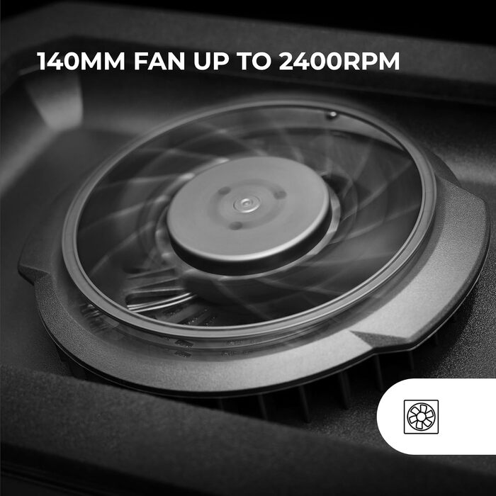 Охолоджуюча підставка для ноутбука Mars Gaming MNBC-Ultra, 140мм вентилятор, RGB Chroma, 5 рівнів нахилу, для ноутбуків до 18