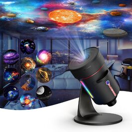 Проєктор зоряного неба VanSmaGo 8 покоління Sternenhimmel Galaxy: Планетарій, нічник HD, обертання 360°, таймер