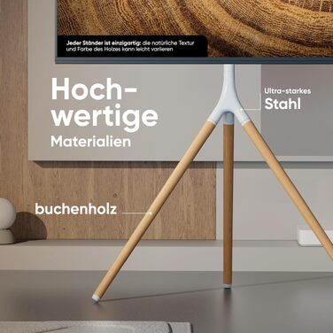 Підставка-штатив для телевізора ONKRON TS1220-B (білий), 32-65 дюймів, до 35 кг, VESA 400x400