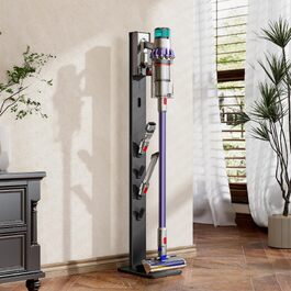 Підставка для акумуляторного пилососа Dyson з 4 гаками та 4 полицями, сумісна з Dyson Gen5, V15, V12, V11, V10, V8, V7, V6 – без свердління, для зберігання пилососа та аксесуарів