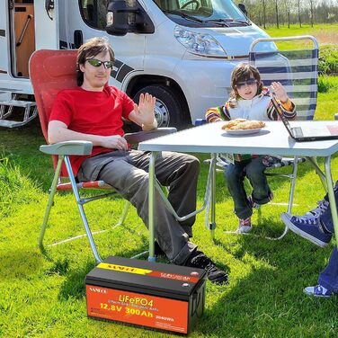 LiFePO4 акумулятор 12V 200Ah 2560Wh з BMS 100A, літієва батарея Deep Cycle для кемпінгу та автобудинків, підтримка 4S4P