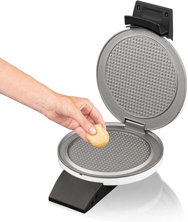 Вафельниця Cloer 1641S для голландських стропвафель, 850 Вт, 14,5 см, регульоване підсмаження, біла