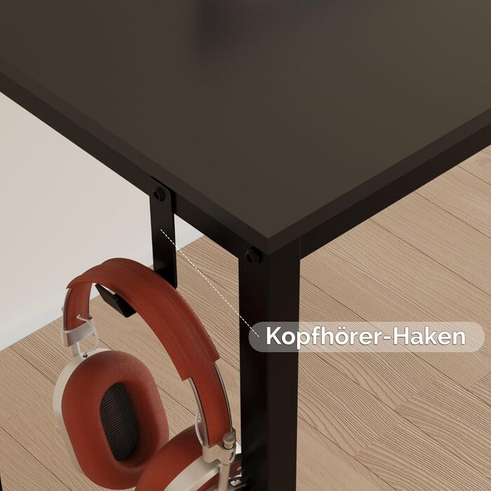 Кутовий стіл Devoko 168x120 см з шухлядою, розеткою, USB-портом, підставкою для монітора та полицями, чорний
