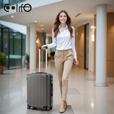 Валіза велика COOLIFE XL (75.5 см), твердий корпус ABS+PC, темно-синя