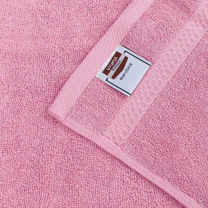 Набір рушників Utopia Towels 8 шт, бавовна, рожеві – 2 банних, 2 для рук, 4 серветки з петелькою