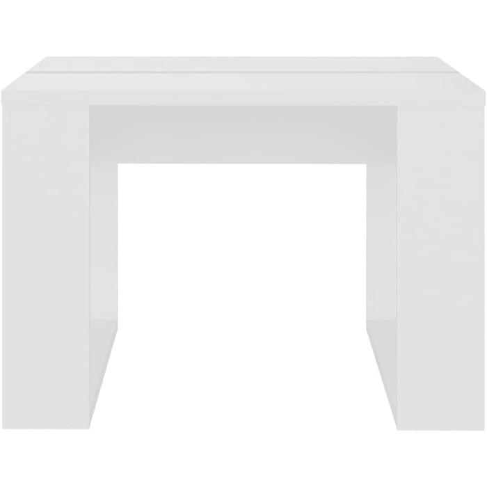 Журнальний стіл vidaXL для вітальні, білий, 50x50x35 см, деревостружковий матеріал