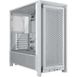 Корпус для ПК CORSAIR 4000D, модульний, Mid-Tower ATX, білий, високий повітряний потік, система монтажу вентиляторів InfiniRail™, сумісний з ASUS BTF, MSI Project Zero, Gigabyte Project Stealth