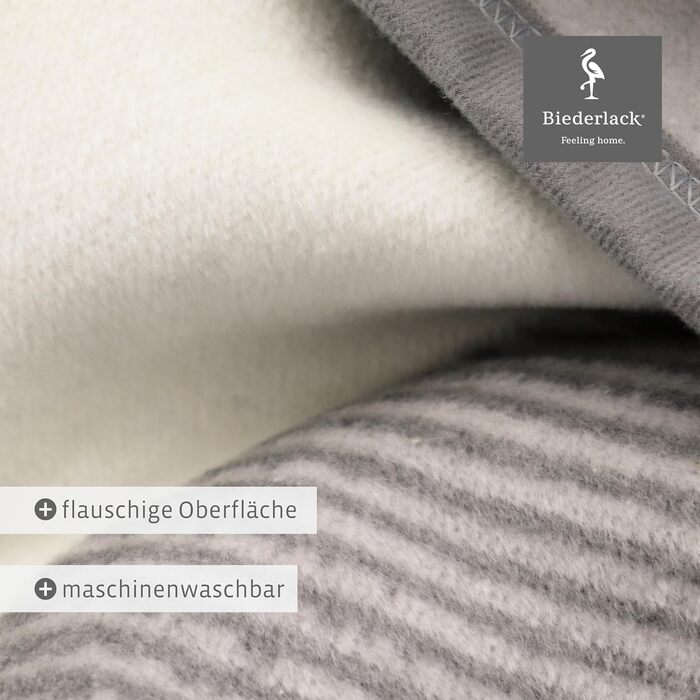 М'яка пледи-ковдра biederlack® Across Beige XXL, великий плед для дивана 220x240 см, бежевий