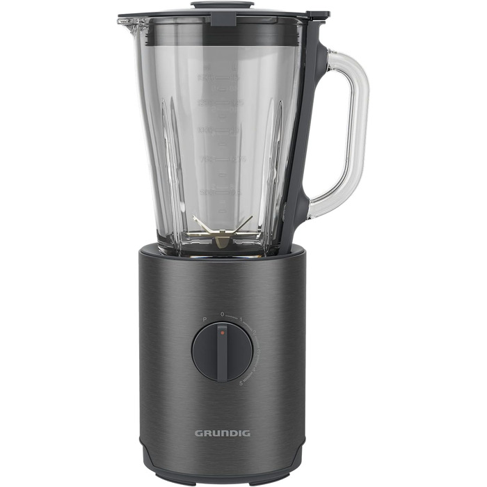 Професійний стаціонарний блендер Grundig Delisia Novus SM 7140, 1,5 л, 800 Вт, 6-лезовий ніж із цирконієвим покриттям, 5 швидкостей + імпульсний режим, нержавіюча сталь