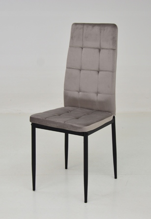 Обідній стіл ARTISAN (80x120 см, розкладний до 160 см) та 4 оббиті стільці сірого кольору