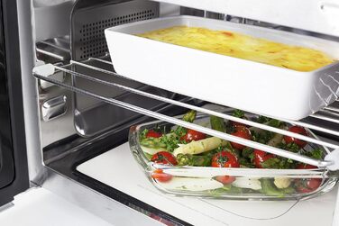 Мікрохвильова піч CASO MCG25 Ceramic Chef 3в1 з грилем і конвекцією, 2050 Вт, 25 л, нержавіюча сталь, керамічний та боросилікатний піддон