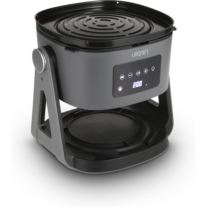 Аерофритюрниця Lauben Glass&Grill 3в1 5500BG, 5,5 л, скляний кошик, 6 програм, гриль і сковорода