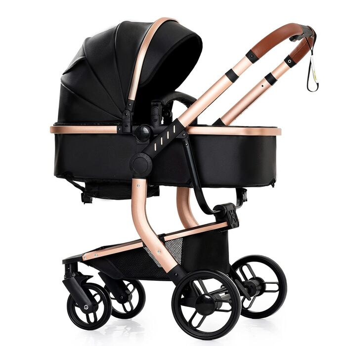 Дитяча коляска 3 в 1, Buggy з двома зворотними режимами, алюмінієва рама, комплект, складна конструкція (588 Grey)