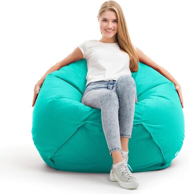 Крісло-мішок Bruni Classico L - XXL, бірюзове, для дорослих, знімний чохол, EPS-наповнювач, виробництво Німеччина